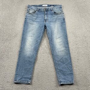 Peter Manning Jeans Mens 35x27 Blue Johnny Jeans Slim Fit Stretch Denim PMNYC